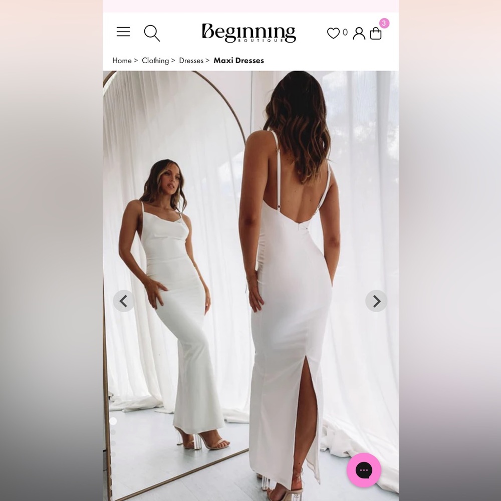 Beginning Boutique - Kissing You Maxi Formal Dress - Cream
